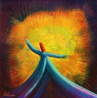 Khusro Subzwari, 12 x 12 Inch, Acrylics on Canvas, Figurative Painting, AC-KS-270